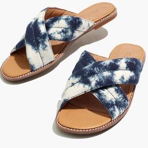 NEW 💙 MADEWELL Puffy Strap Tie-Dye Print Sandals
